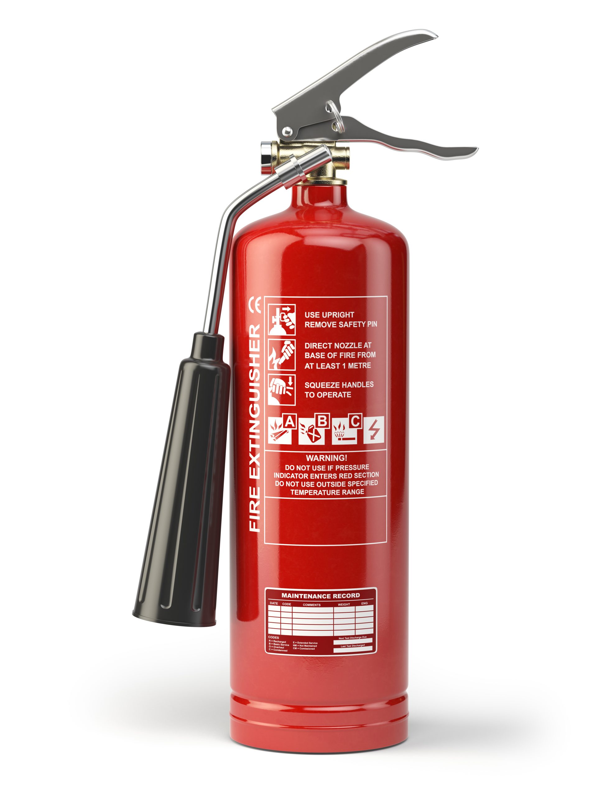 Fire extinguisher isolated on white background. firevac